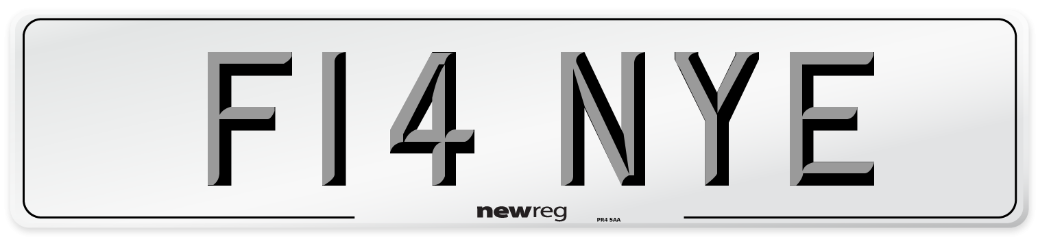 F14 NYE Number Plate from New Reg